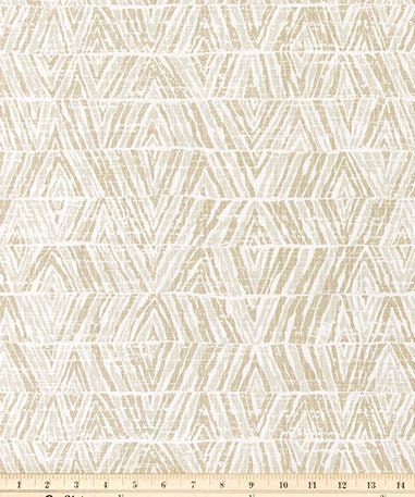Neutral Shades of Tan on Soft White Geometric Fabric by the | Etsy