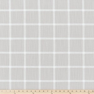 Gray and White Plaid Cotton Slub Fabric by the Yard French Gray and White Check Home Decor Fabric Drapery Curtain or Upholstery Fabric M401 image 3