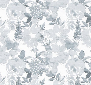 Gray/White Premier Floral Star Printed Canvas Decor Fabric – Buy Fabrics