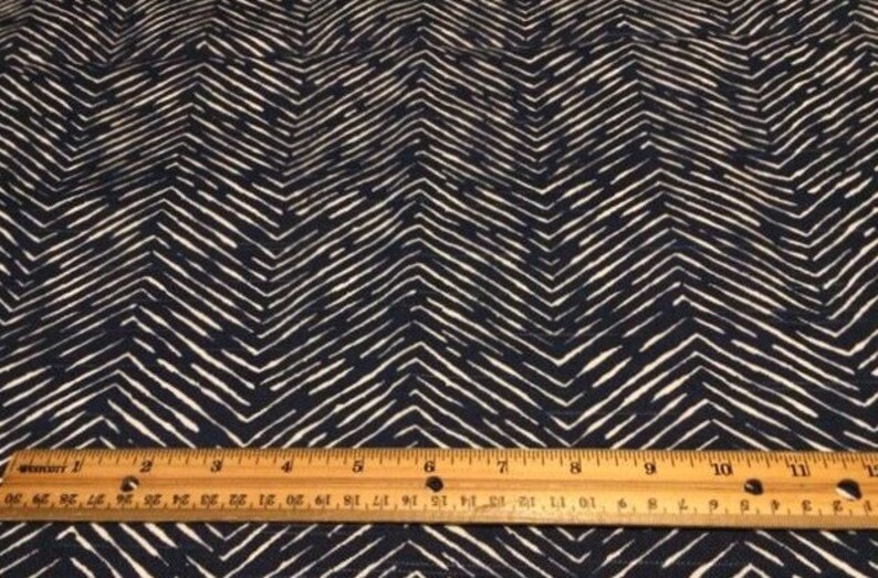 Navy Blue and White Basket Weave Fabric by the Yard Designer Etsy