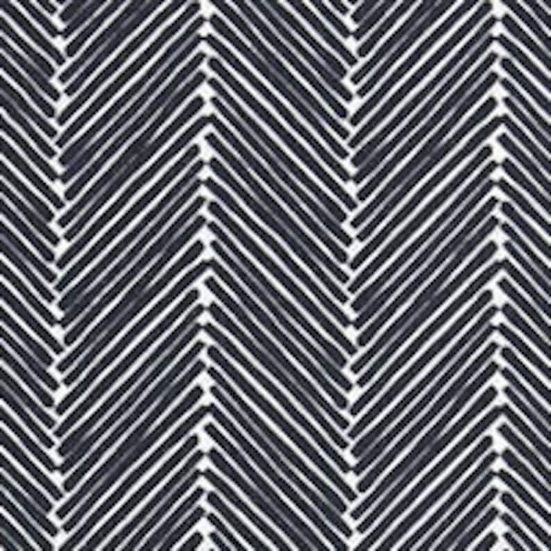 Deep Navy and White Chevron Fabric by the Yard Designer Home | Etsy