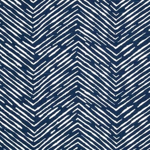 Outdoor or Indoor Navy Blue and White Tropical Weave Fabric by the Yard Designer Drapery Curtain or Upholstery Easy Care Navy Fabric B479