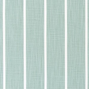 Soft Green and White Striped Fabric by the Yard Designer Slub Cotton Farmhouse Green Drapery, Curtain, Upholstery or Home Decor Fabric M432