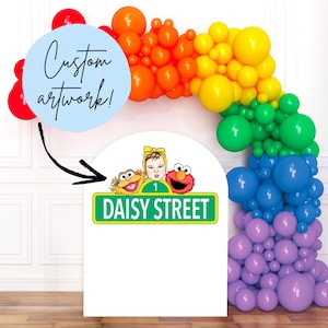 Custom Sesame Street Inspired Birthday Sign Artwork | Personalized Party Backdrop | Kids Birthday Decoration (Digital File)
