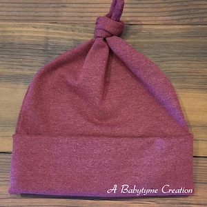 Baby Hat, Knotted Baby Hat, Newborn Hospital Hat, Baby Hospital Hat, Baby Top Knot Hat, Cotton Baby Hat