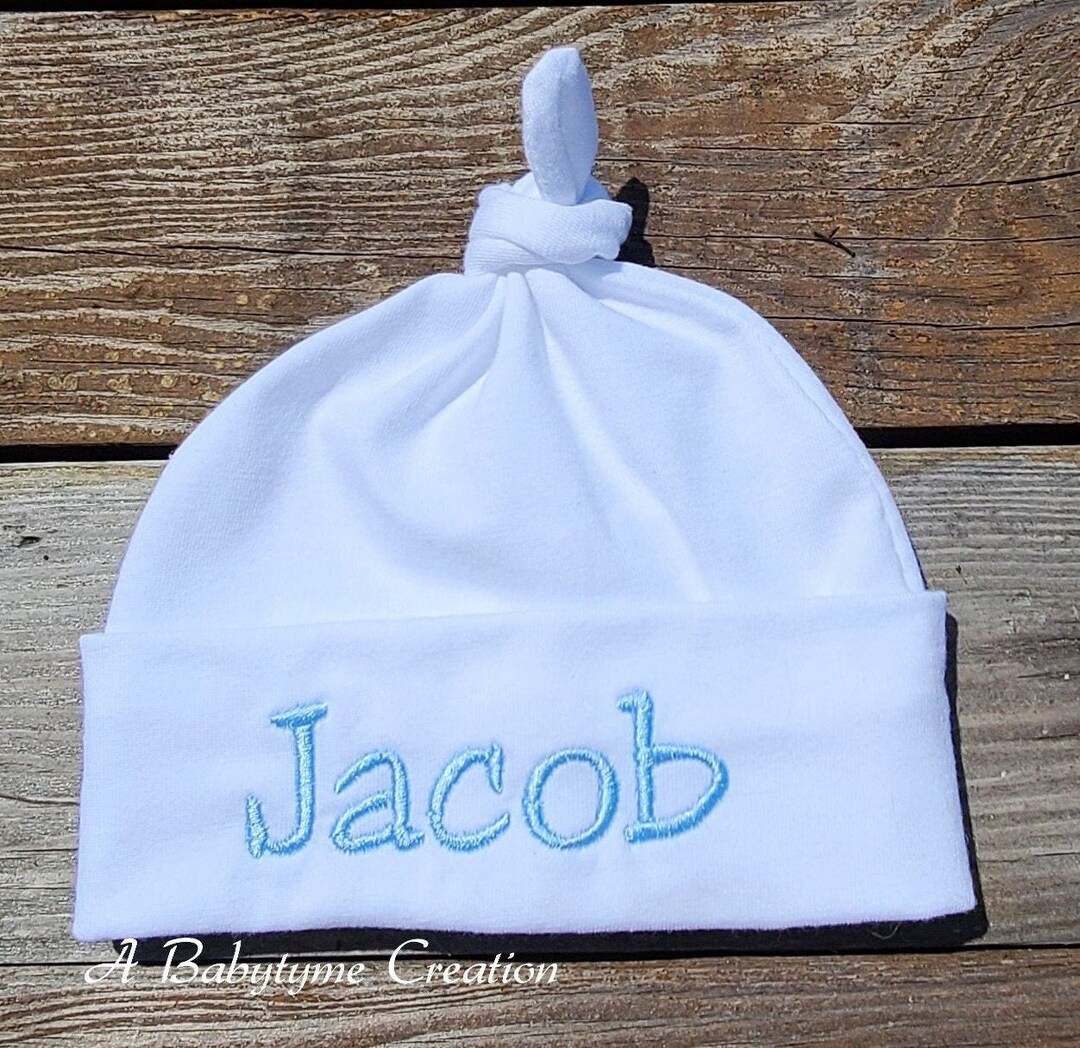 Personalized Newborn Baby Hat, Embroidered Name, Hospital Hat - Etsy