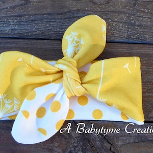 Baby Headband, Organic Cotton Headband, Handmade Newborn Headband, Baby Girl Knotted Headband, Baby Tie Headband, Baby Knotted Headband