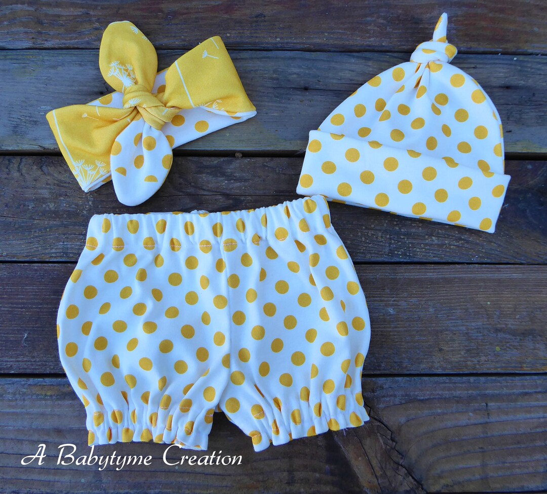 Organic Cotton Baby Bloomers With Headband Baby Girl Etsy