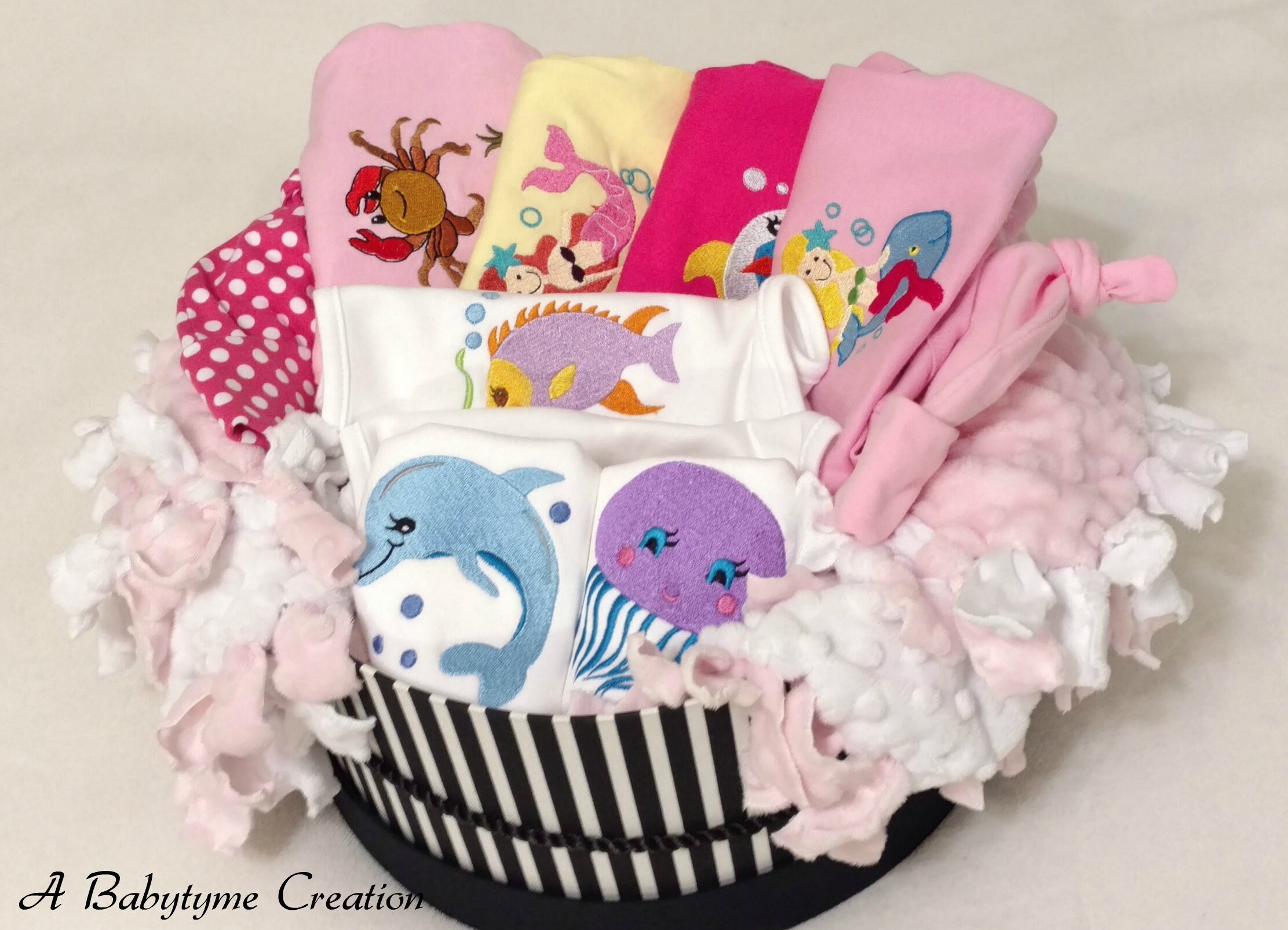 Baby Girl Gift Bundle, Personalized Baby Girl Gift Set, Handmade Baby