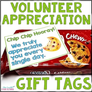 Volunteer Appreciation Gift Tags | Thank You Notes