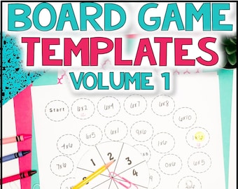 Blanko Brettspiel Vorlagen - Brettspiel Projekt erstellen - Enrichment Aktivitäten BUNDLE