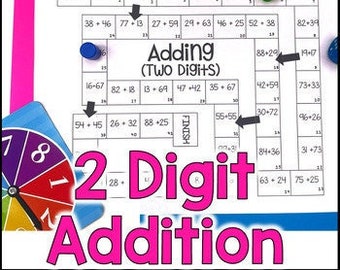 2 Digit Addition with Regrouping Game - Adding 2 Digit Numbers Math Center