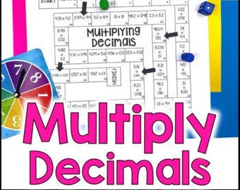 Multiplying Decimals Game - Multiplication of Decimals - 5th Grade Math Review