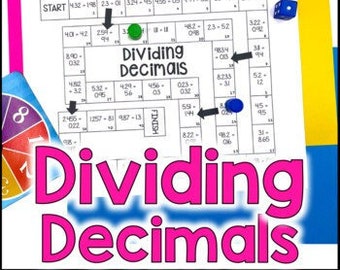 Dividing Decimals Game - 5th and 6th Grade Math Review - Division with Decimals