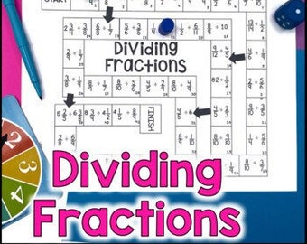 Dividing Fractions Game - 5th and 6th Grade Math - Fraction Division Practice