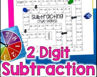 Double Digit Subtraction with Regrouping - Subtraction within 100 Math Center