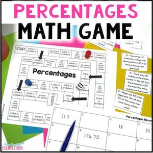 Juego de encontrar porcentajes - Repaso de matemáticas de sexto grado - Relaciones proporcionales