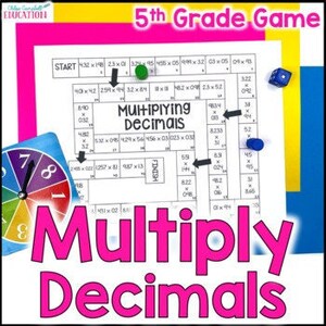 Multiplying Decimals Game - Multiplication of Decimals - 5th Grade Math Review