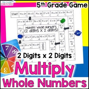 2 Digit by 2 Digit Multiplication Game - 5th Grade Math - Multiply Whole Numbers