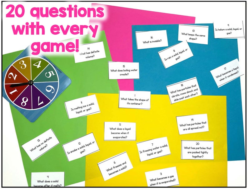Solids Liquids Gases States of Matter Science Game 5th Grade Science