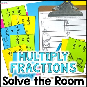 Multiplying Fractions Activity - Solve the Room - Spring Math Center