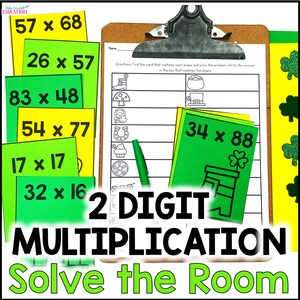 Two Digit Multiplication - St. Patrick’s Day Math - 4th and 5th Grade Activity