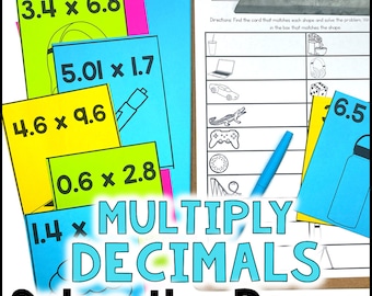 Multiplying Decimals Activity - Solve the Room - Math Scoot