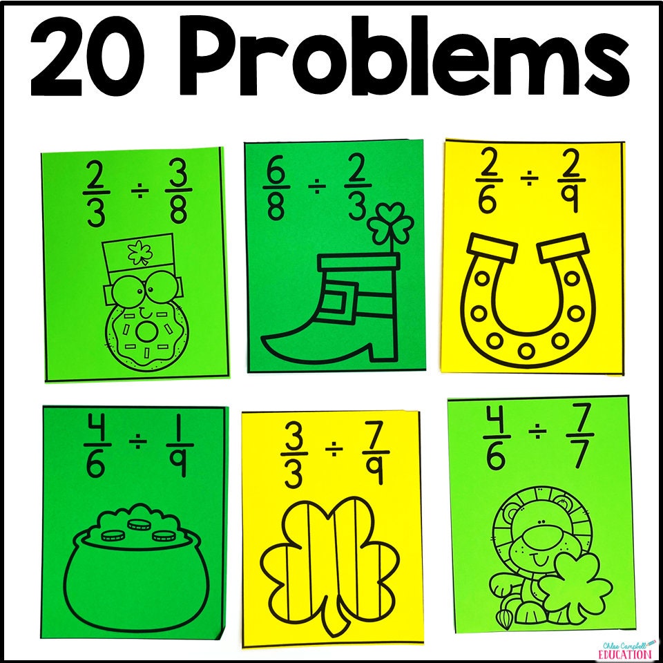 st patricks day dividing fractions