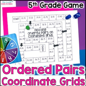 Plotting Points on Coordinate Grids Game - 5th Grade Math Review - Ordered Pairs