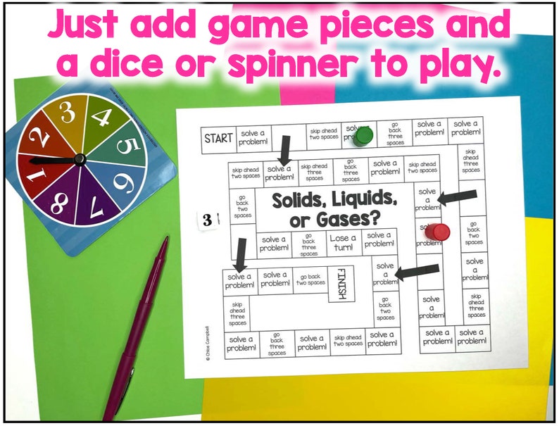 Solids Liquids Gases States of Matter Science Game 5th Grade Science