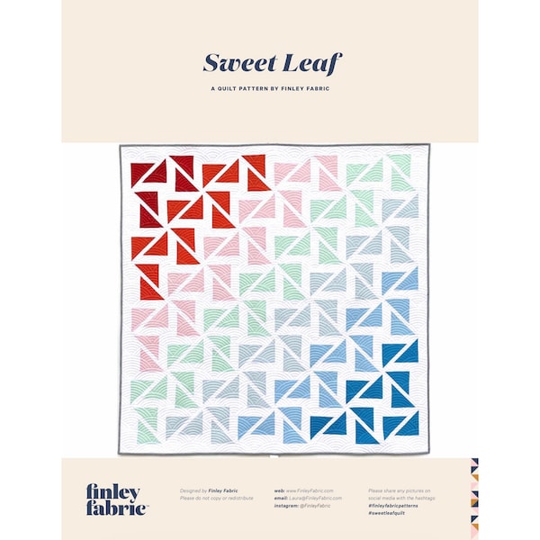 Sweet Leaf Quilt Pattern - PDF