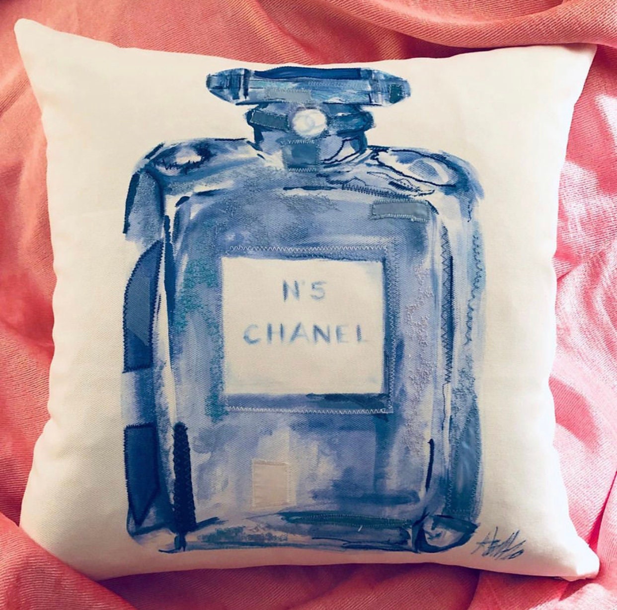 Chanel Perfume Bottle Pillow 