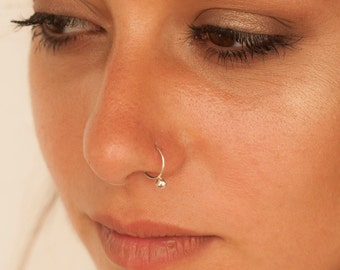 Lot De 5 Anneaux De Nez Faux Piercing - Acier Inoxydable, Créoles, Bijoux Corporels, Cadeau - 8