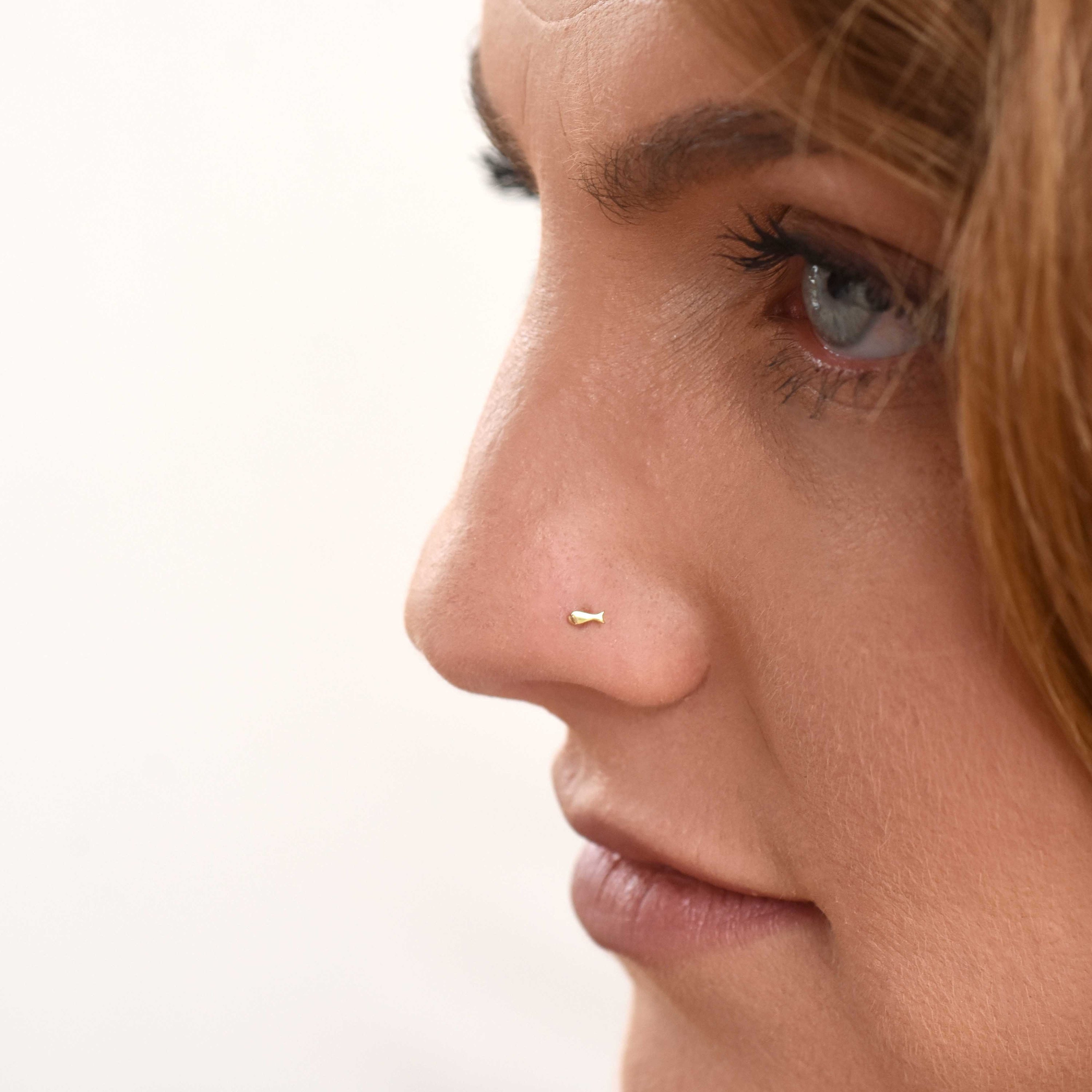 Priyaasi Classic American Diamond Rose Gold Plated Nose Ring