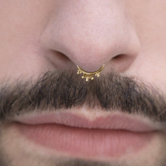 Mens gold septum ring outlet