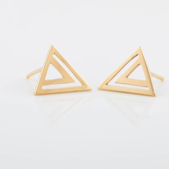 Gold Stud Earrings Silver Stud Earrings Unique Stud Etsy