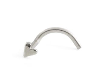 Tiny Heart Nose Stud, Sterling Silver Heart Piercing, Small Silver Nose Ring, Minimalist Heart Jewelry, Dainty Nose Piercing,Cute Heart Stud