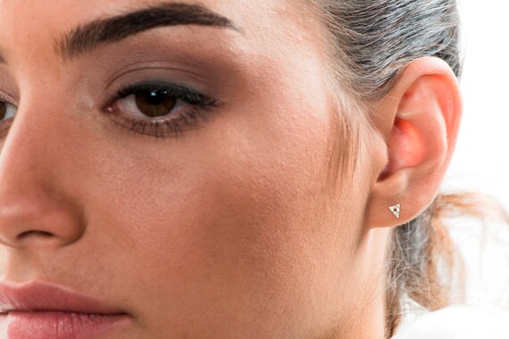 Triangle Stud Earrings, Minimalist Earrings, Stud Earrings