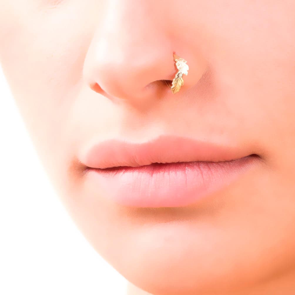 14k Gold Nose Ring 14k Gold Nose Hoop Indian Nose Ring Etsy