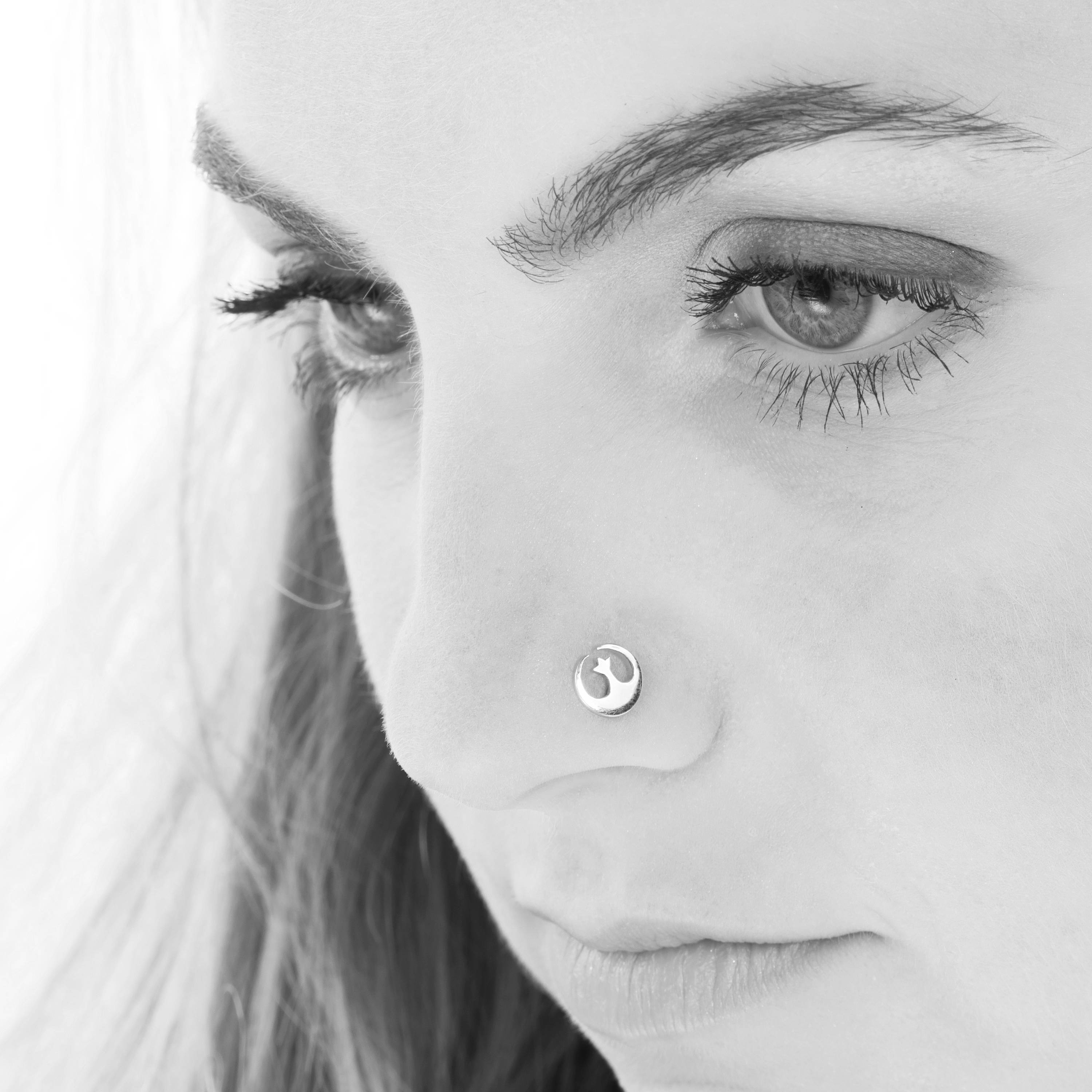 14K Gold Nose Screw Nose Piercing Nose Stud Gold Nose
