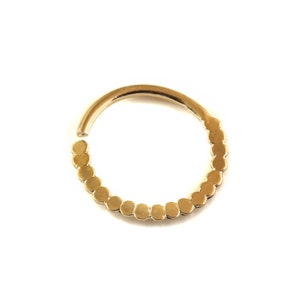 14k Gold Nose Ring, 14K Gold Piercing, Indian Nose Ring, Indian Jewelry, Unique Nose Ring, Gold Nose Hoop, Gold Helix Earring, Rook Ring 20g