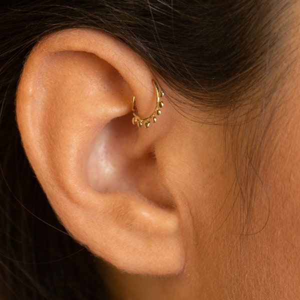 Helix Earring, Anti Helix, Forward Helix Hoop, Anti Helix Ring, Helix Piercing Gold, Cartilage Hoop, 14k Gold Piercing, 14k Gold Helix, 20g