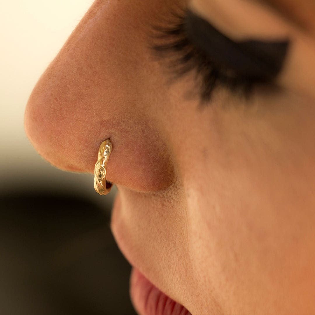 Babulinkabooks Gold Nose Changing Nose Ring First Time 14k Gold