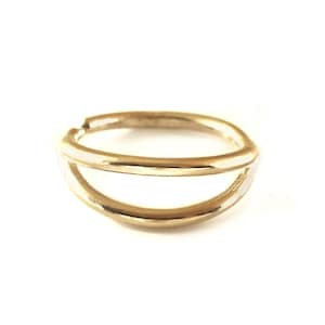 Boucle d'oreille en or 14 carats, piercing Rook, double piercing, double anneau de cartilage, double anneau de nez, boucle d'oreille Daith, piercing délicat, 16 g, 18 g, 20 g