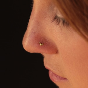 Small Nose Ring, Indian Nose Rings , Nose Rings, Tiny Nose Stud , Tragus, Indian Nose Stud, Tiny Nose Ring, Nose Stud, Cartilage, Hook, Rook image 4