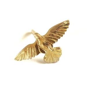 Cartilage Earring, Helix Earring, Gold Cartilage, Gold Helix, Ear Cuff, Cartilage Stud, Bird Stud Earring, Humminbird Earring, 16g-20g image 6