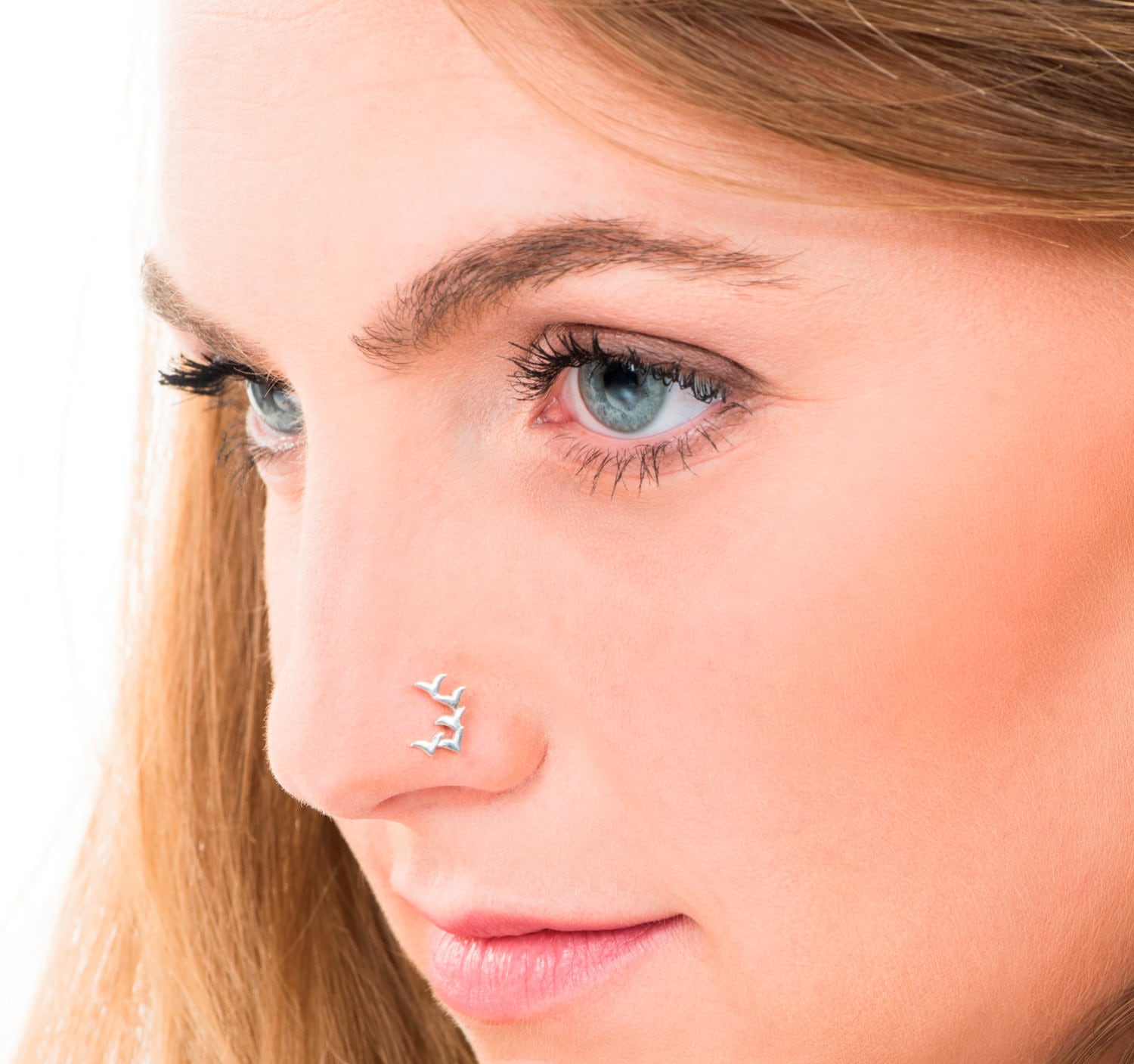 Sterling Silver Birds Nose Stud Nose Stud Big Nose Piercing Nose Jewelry Nose Piercing Nose Pin Nose Screw Gold Nose Ring Bone End Etsy