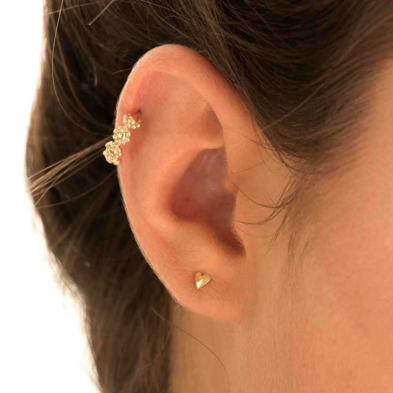 Indian Ear Piercing Silver Cartilage Ear Cuff Gold Helix Etsy