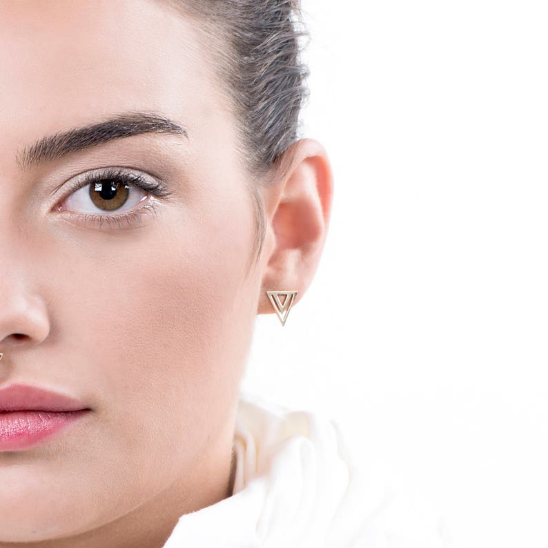 Gold Stud Earrings Silver Stud Earrings Unique Stud Etsy