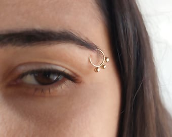 Gold eyebrow ring deals
